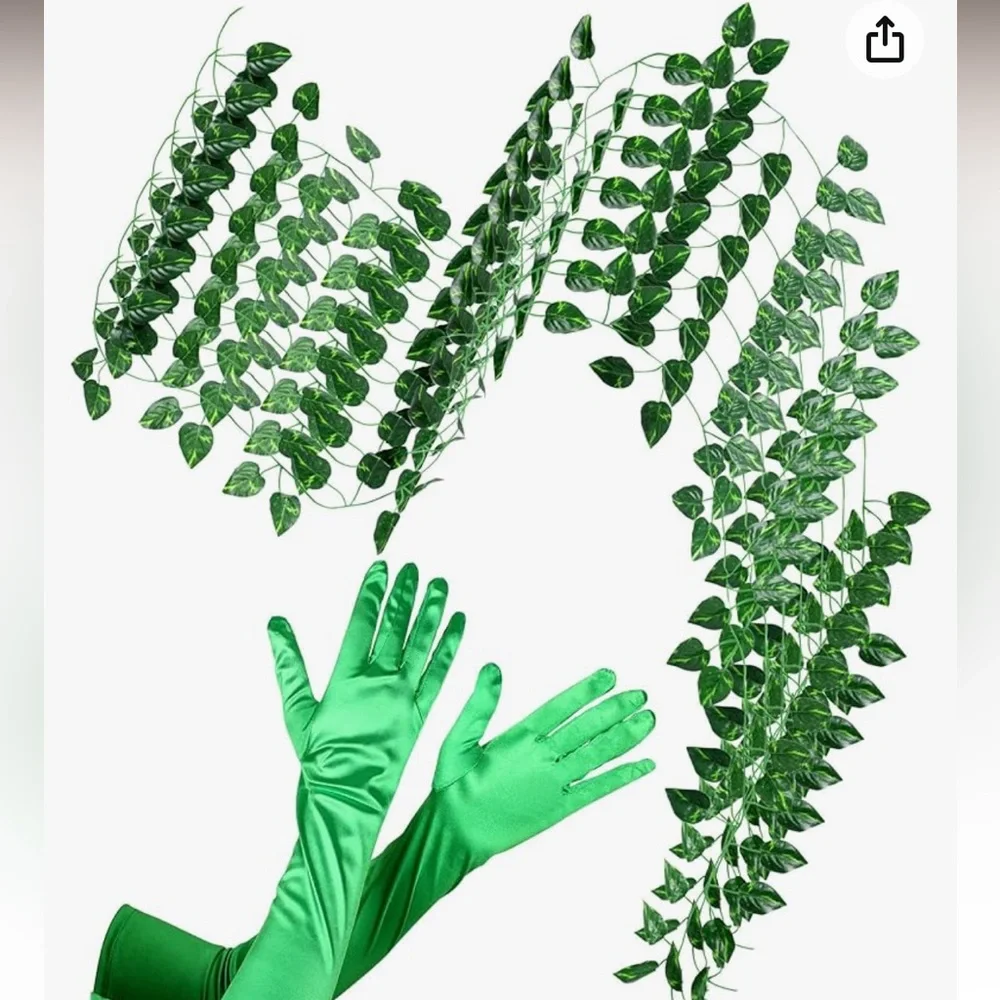 NWT 7 Piece Green Plants Vine Hanging Garland